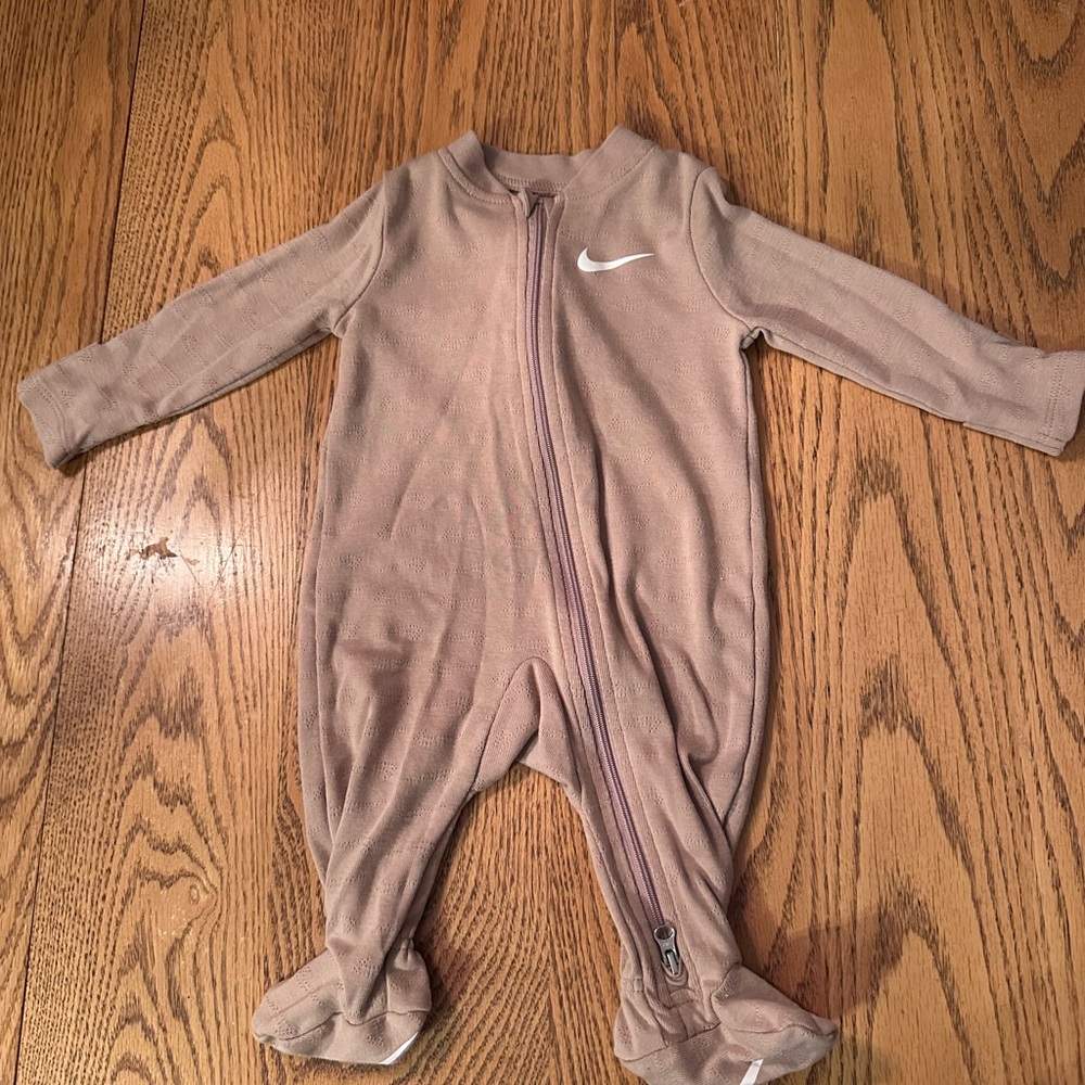 Nike Baby Brown Zip Up Footie